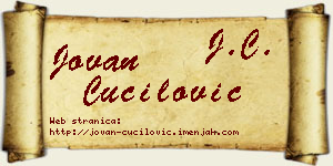 Jovan Čučilović vizit kartica